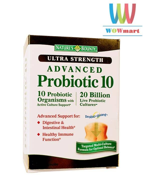 Viên uống tốt cho hệ tiêu hóa Nature's Bounty® Advanced Probiotic 10 120 viên