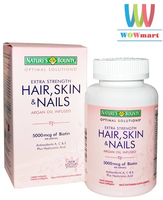 Viên uống đẹp da tóc và móng Nature's Bounty® Hair, Skin and Nails 250 viên