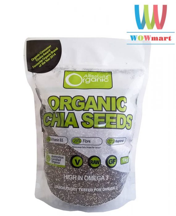 Hạt chia đen Absolute Organic Chia Seeds 1kg
