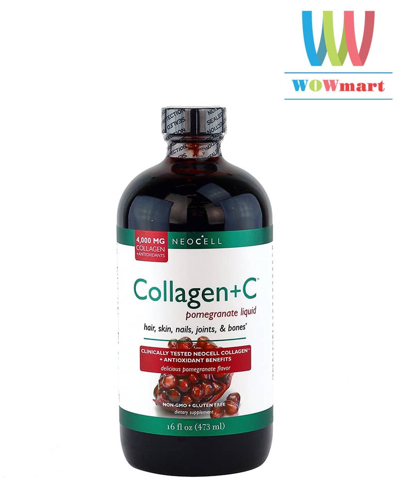 Collagen lựu dạng nước Neocell Collagen+C Pomegranate Liquid Chai 473ml