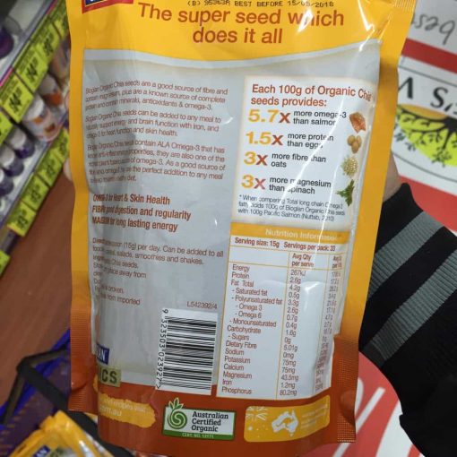 Hạt chia Bioglan Chia Seeds Bioglan Superfoods 750g