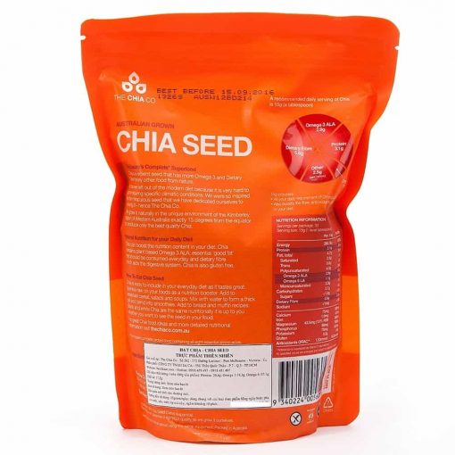 Hạt chia trắng White Chia Seed The Chia Co 500g