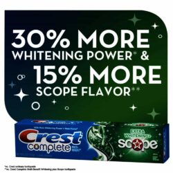 Kem đánh răng Crest Complete Extra Whitening Scope 232g (Lốc 5 cây) 5 Lốc 5 hộp kem đánh răng Crest Complete Extra Whitening Scope 232g x5