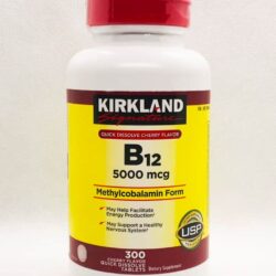 Tăng cường chức năng não Kirkland Signature Quick Dissolve B-12 5,000mcg 300 viên 8 tang cuong chuc nang cua nao kirkland signature quick dissolve b 12 5000mcg 300 vien kna