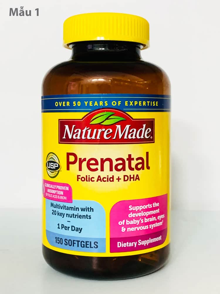 Vitamin cho bà bầu Nature Made Prenatal Multi DHA 200mg 150 viên – Wowmart  VN | 100% hàng ngoại nhập