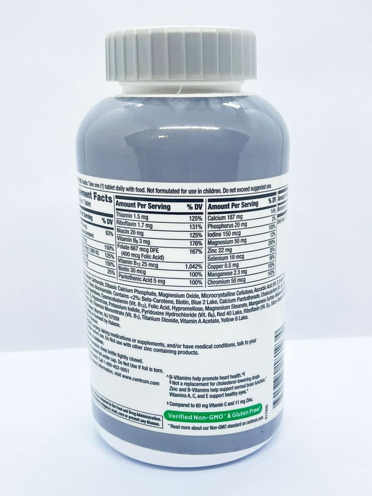 Vitamin dành cho người trên 50 tuổi Centrum Silver Adults 50+ 325 viên 3 Vitamin dành cho người trên 50 tuổi Centrum Silver Adults 50+ 325 viên - Ảnh 3