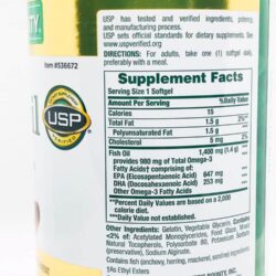 Viên uống dầu cá trợ tim, sáng mắt Nature's Bounty Fish Oil 1400mg 130 Softgels 12 vien dau ca natures bounty fish oil 1400 mg 130 vien knwa