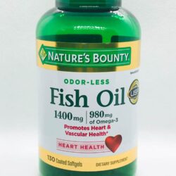 Viên uống dầu cá trợ tim, sáng mắt Nature's Bounty Fish Oil 1400mg 130 Softgels 8 vien dau ca natures bounty fish oil 1400 mg 130 vien knwe