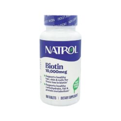Viên uống hỗ trợ mọc tóc và chống rụng tóc Natrol Biotin 10,000mcg 100 viên