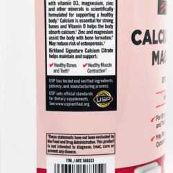 Chắc răng, khỏe xương và cơ bắp Kirkland Signature Calcium Citrate Magnesium and Zinc 500mg 500 viên 8 vien uong bo sung canxi magie va kem kirkland signature calcium citrate magnesium and zinc 500mg 500 vien knb