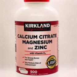 Chắc răng, khỏe xương và cơ bắp Kirkland Signature Calcium Citrate Magnesium and Zinc 500mg 500 viên 6 vien uong bo sung canxi magie va kem kirkland signature calcium citrate magnesium and zinc 500mg 500 vien knd