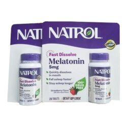 Viên ngậm giúp ngủ ngon Natrol Melatonin 5mg (Vị dâu) 250 viên 3 vien uong giup ngu ngon natrol melatonin 5mg 250v 300825 ka