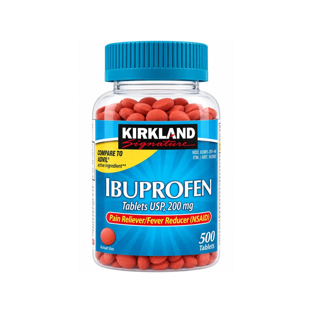 Viên giảm đau hạ sốt Kirkland Signature Ibuprofen 200mg 500 Tablets