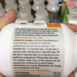 Viên uống Canxi sữa cho trẻ em BioIsland Calcium Milk 90 viên 6 vien uong canxi sua cho tre em bioisland calcium milk 90 vien 2