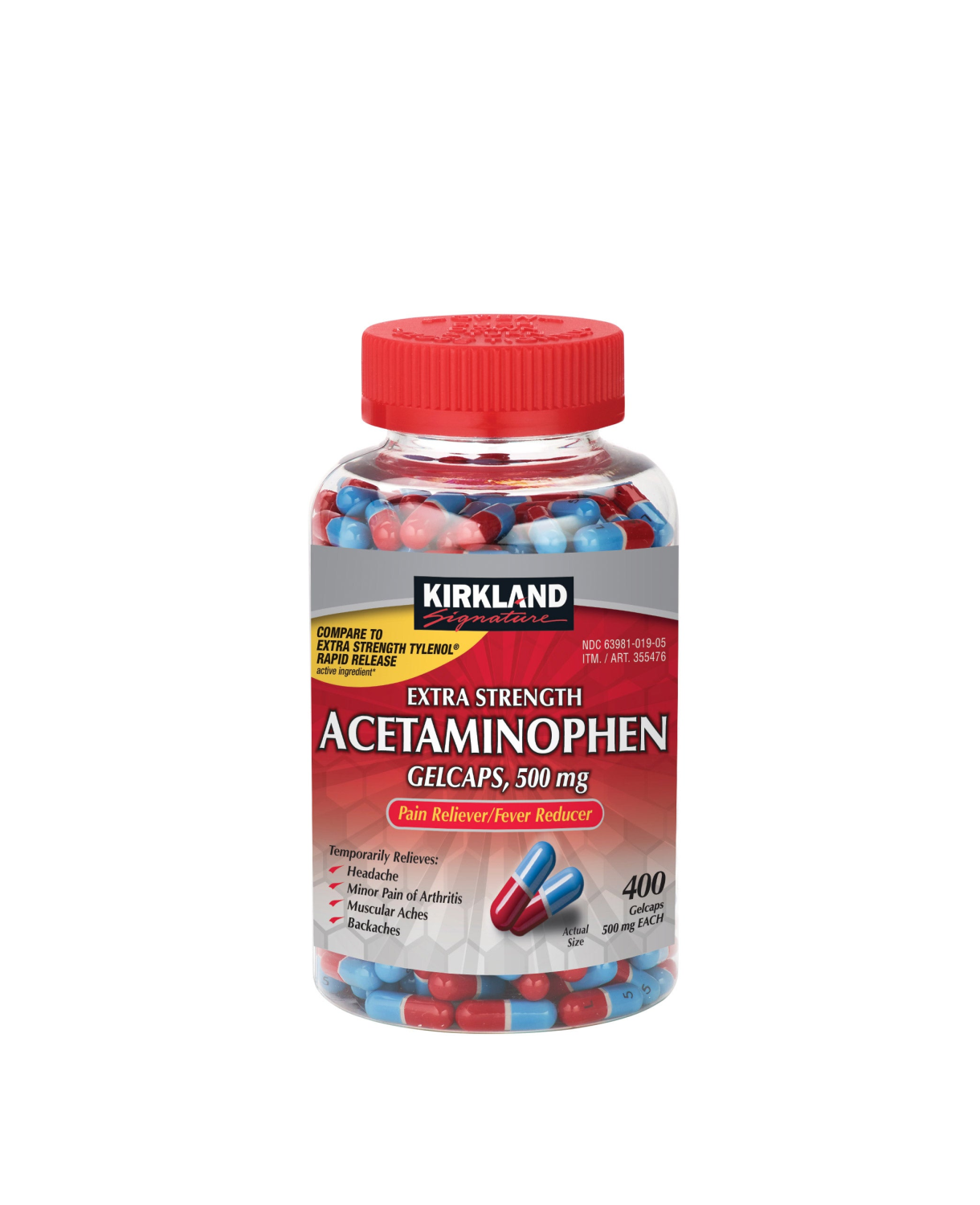 Viên giảm đau Kirkland Signature Rapid Release Acetaminophen Extra Strength 400 viên 1 Viên giảm đau Kirkland Signature Rapid Release Acetaminophen Extra Strength 400 viên