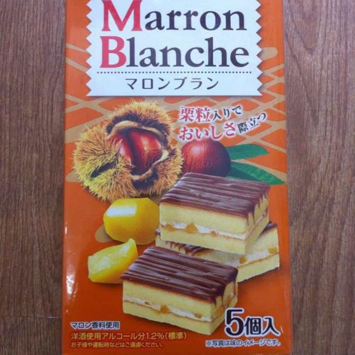 Bánh bông lan Bourbon Marron Blanche