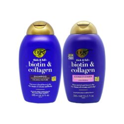 Set dầu gội và xả chống rụng tóc OGX Biotin Collagen 385ml x2