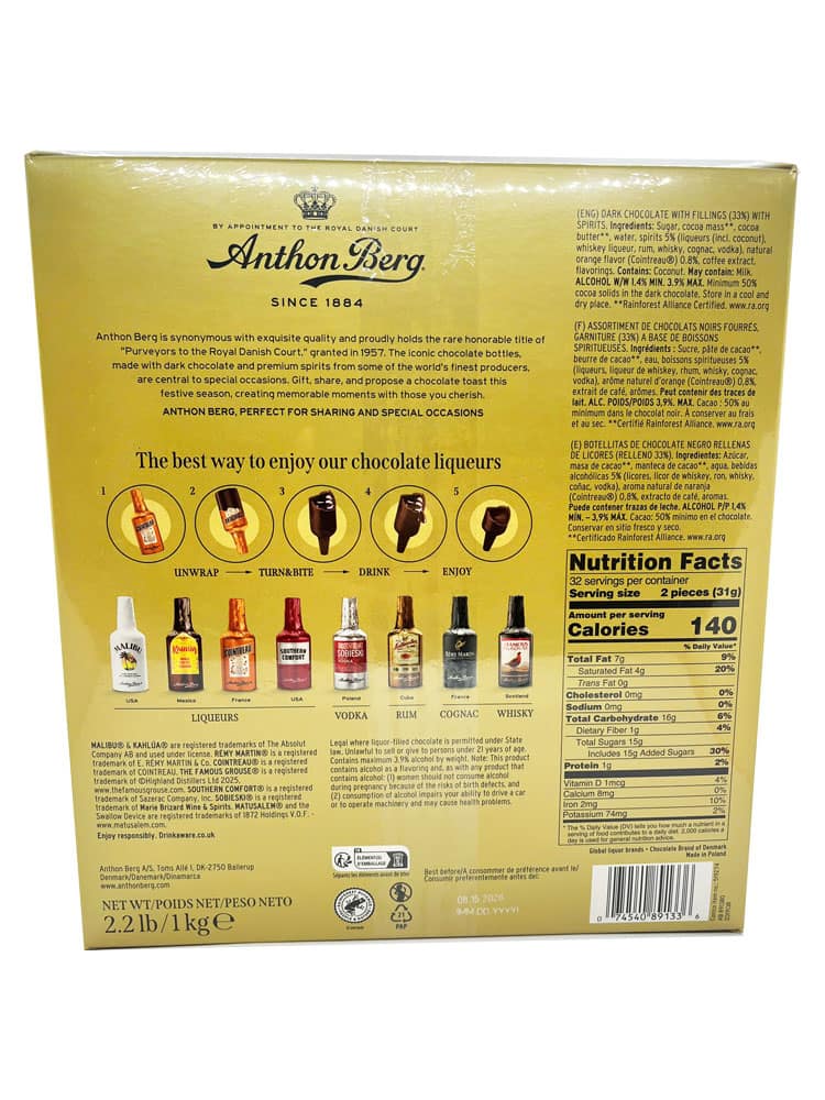 Socola Anthon Berg Dark Chocolate 64 chai Đan Mạch 3 Socola Anthon Berg Dark Chocolate 64 chai Đan Mạch - Ảnh 3