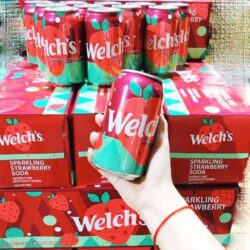Nước ngọt Mỹ Welch's dâu Welch's Sparkling Strawberry Soda Thùng 12 lon 11 thung welchs dau 12 lon knwc