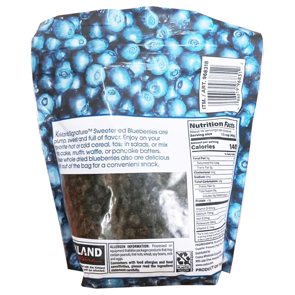 Việt Quất sấy khô Kirkland Signature Whole Dried Blueberries 567g 4 Việt Quất sấy khô Kirkland Signature Whole Dried Blueberries 567g - Ảnh 4