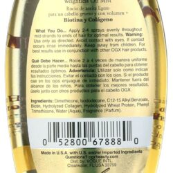 Xịt dưỡng tóc OGX Biotin & Collagen Weightless Oil Mist 118ml 7 xit duong toc biotin collagen ogx weightless healing oil mist 118ml kc