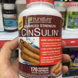 Hỗ trợ cân bằng đường huyết từ vỏ quế trunature Advanced Strength CinSulin 170 viên 5 vien-uong-chiet-xuat-tu-vo-que-trunature-advanced-strength-cinsulin-170-vien-1
