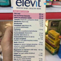 Vitamin cho bà bầu Elevit chính hãng Bayer Úc 100 viên 11 thuoc bo ba bau elevit cua uc 100 vien 2