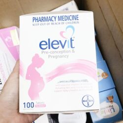 Vitamin cho bà bầu Elevit chính hãng Bayer Úc 100 viên 8 thuoc bo ba bau elevit cua uc 100 vien knwb
