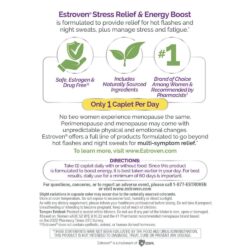 Cân bằng nội tiết tố cho phụ nữ tiền mãn kinh Estroven Menopause Relief Stress Relief & Energy Boost 60 Caplets 10 can bang noi tiet to cho phu nu tien man kinh estroven maximum strength energy 60 vien krg