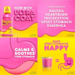 Siro hỗ trợ đường ruột Pepto Bismol 354ml 11 siro tri dau bao tu va tieu chay pepto bismol 473ml knb