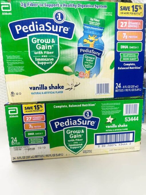 sua bo sung chat cho tre dang nuoc pediasure nutrition grow gain with fiber 220ml 24chai vani 051024 ka
