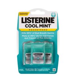 Miếng ngậm thơm miệng Listerine Pocketpaks Cool Mint 72 miếng (Xanh dương)