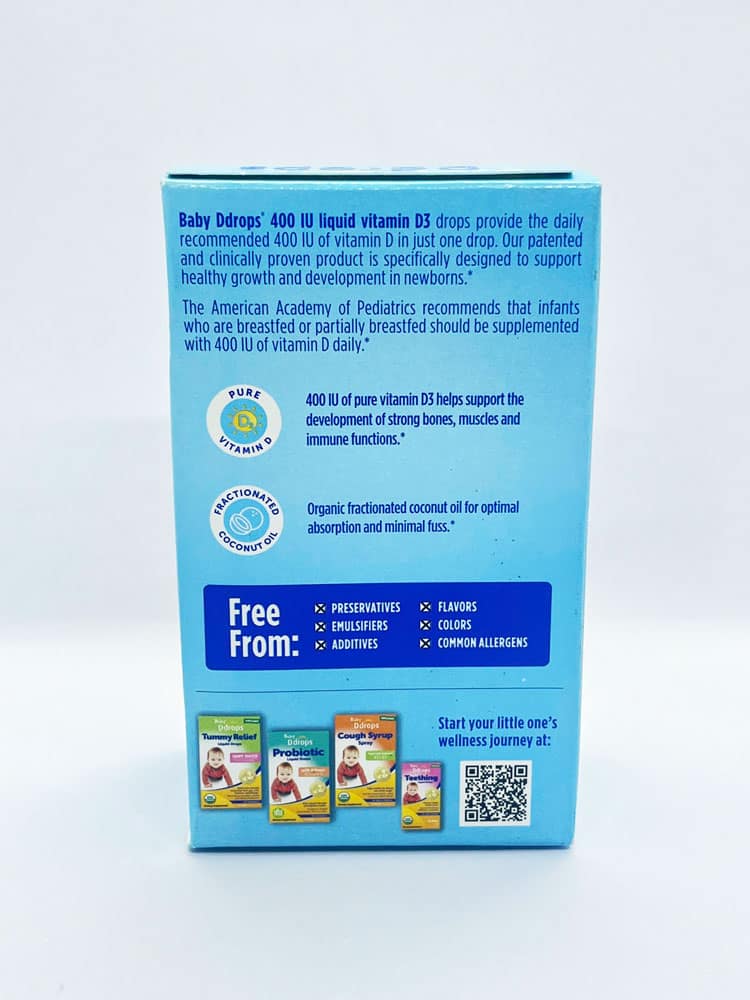 Bổ sung Vitamin D cho trẻ sơ sinh Baby Ddrops Vitamin D3 400IU 90 giọt 3 Bổ sung Vitamin D cho trẻ sơ sinh Baby Ddrops Vitamin D3 400IU 90 giọt - Ảnh 3
