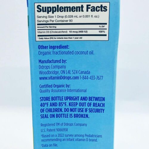 Bổ sung Vitamin D cho trẻ sơ sinh Baby Ddrops Vitamin D3 400IU 90 giọt 20 thuoc bo sung vitamin d cho tre so sinh baby ddrops vitamin d3 400iu cua my 131025 ke