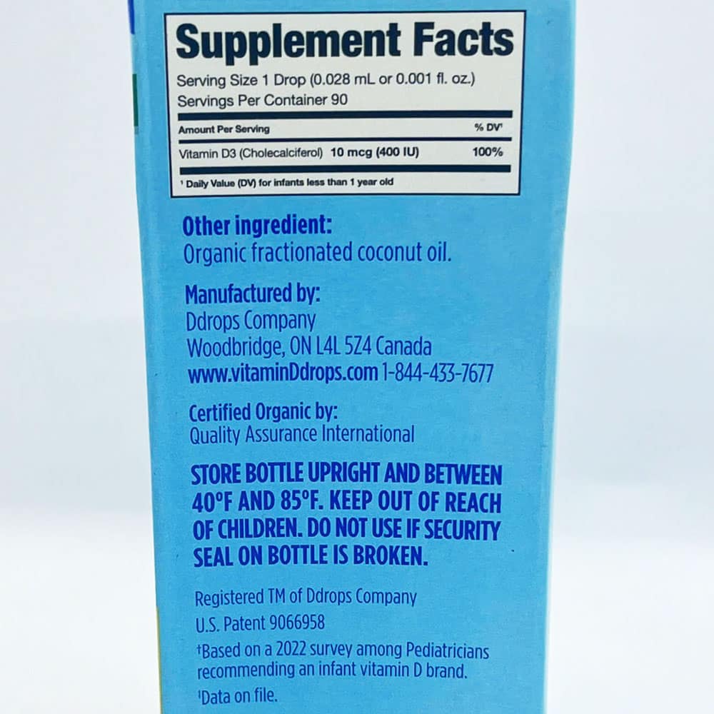 Bổ sung Vitamin D cho trẻ sơ sinh Baby Ddrops Vitamin D3 400IU 90 giọt 6 Bổ sung Vitamin D cho trẻ sơ sinh Baby Ddrops Vitamin D3 400IU 90 giọt - Ảnh 6