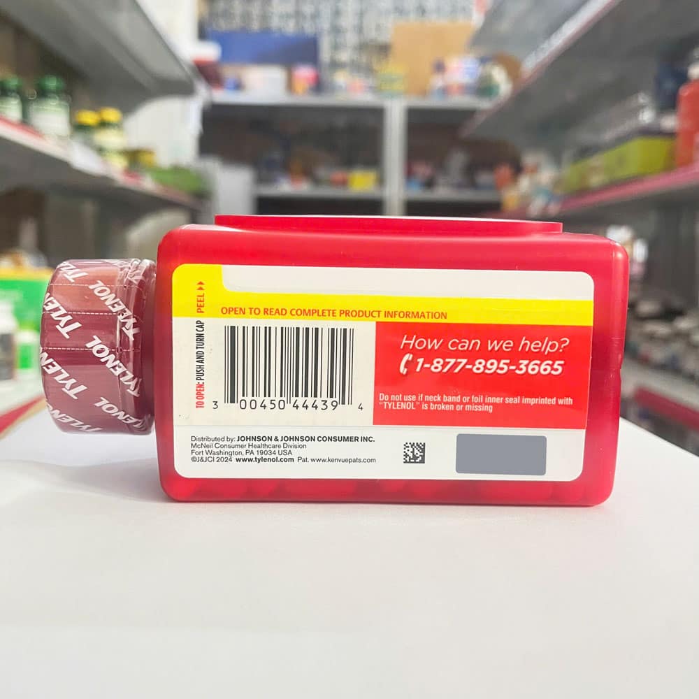 Viên uống Tylenol Acetaminophen Extra Strength 500mg 325 Caplets - Ảnh 3