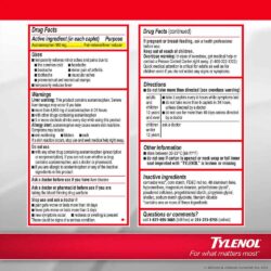 Viên uống Tylenol Acetaminophen Extra Strength 500mg 325 Caplets 19 thuoc giam dau ha sot tylenol extra strength 500mg 325 vien 3