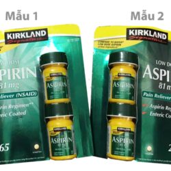 Bảo vệ tim mạch, ngăn ngừa đột quỵ Kirkland Low Dose Aspirin 81mg 2x 365 viên 6 thuoc giam dau kirkland signature low dose aspirin 81 mg 365 vien 011024 ka