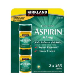 Bảo vệ tim mạch, ngăn ngừa đột quỵ Kirkland Low Dose Aspirin 81mg 2x 365 viên