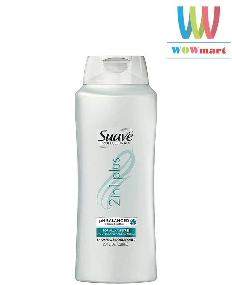Gội xả 2 trong 1 Suave Professionals 2 in 1 Plus 828ml