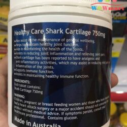 Sụn vi cá mập Healthy Care Shark Cartilage 750mg 200 viên 12 sun vi ca map healthy care shark cartilage 750mg 200 vien 2