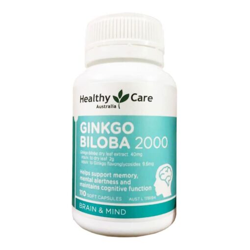 Viên uống bổ não Healthy Care Ginkgo Biloba 2000mg 110 viên