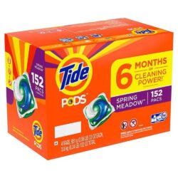 Viên giặt quần áo Tide Pods dành cho máy giặt Thùng 4 bịch x38 viên (152 viên) 6 vien giat tide pods huong spring meadow 3 8kg kna