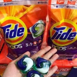Viên giặt quần áo Tide Pods dành cho máy giặt Thùng 4 bịch x38 viên (152 viên) 8 vien giat tide pods huong spring meadow 3 8kg knb