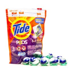 Viên giặt quần áo Tide Pods dành cho máy giặt Thùng 4 bịch x38 viên (152 viên) 7 vien giat tide pods huong spring meadow 3 8kg knc
