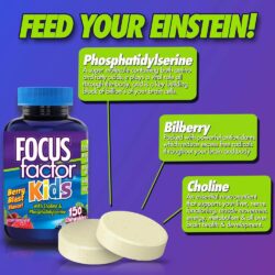 Kẹo bổ phát triển trí não cho trẻ FOCUS Factor For Kids 150 viên 14 vien ngam phat trien tri nao cho tre em focus factor kids 150 vien kng