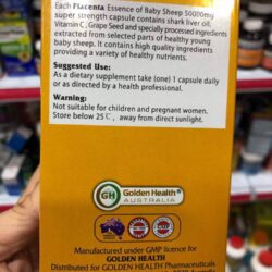 Viên uống nhau thai cừu Golden Health Placenta 50000mg 100 viên 9 golden health placenta 50000mg 100 vien 1394