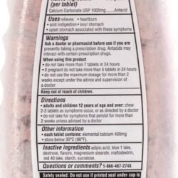 Kẹo chống đầy hơi khó tiêu Member's Mark Ultra Strength Antacid Tablets 265 viên 7 keo-chong-day-hoi-members-mark-ultra-strength-antacid-tablets-265-vien-supplement-facts