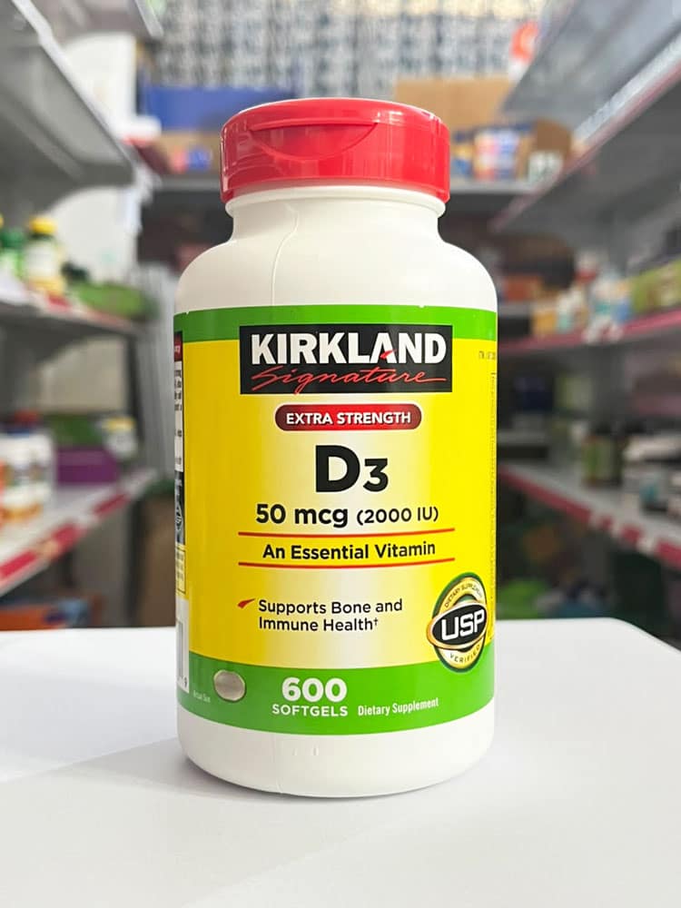 Viên uống bổ sung Vitamin D3 Kirkland Signature Vitamin D3 2000IU 600 viên - Ảnh 2