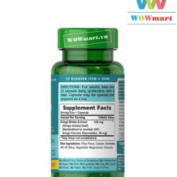 Viên uống bổ não Puritan's Pride Ginkgo Biloba 120mg 100 viên 6 puritans pride ginkgo biloba 120 mg 100v mat2
